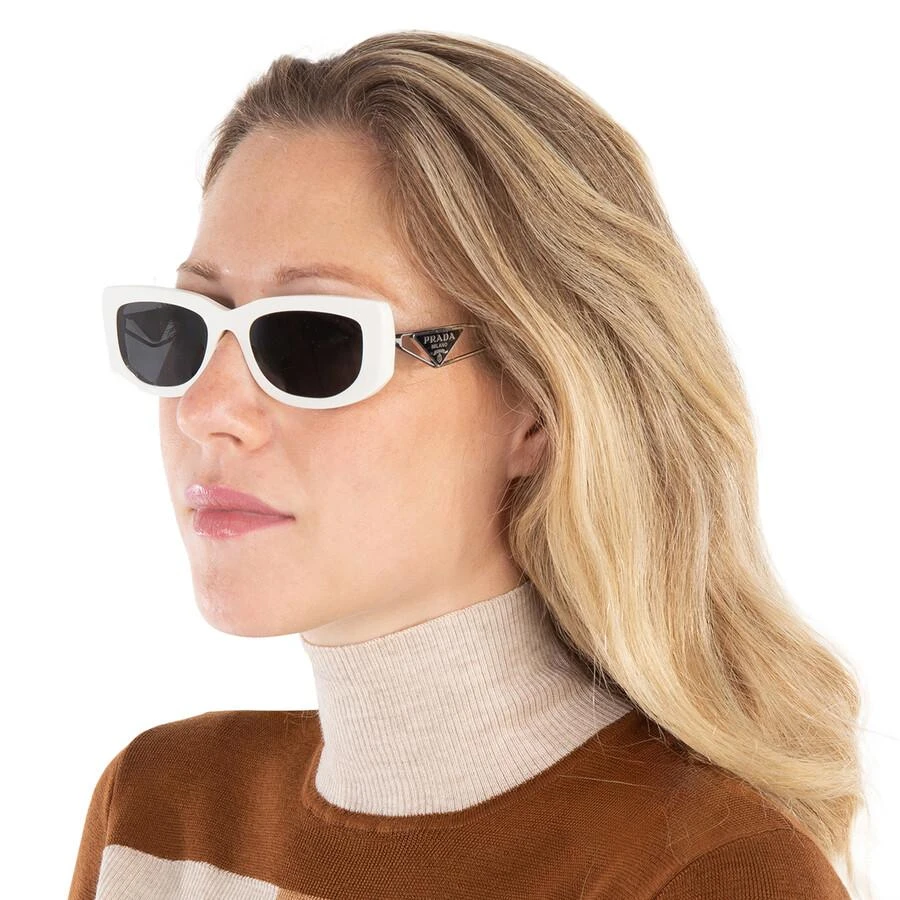 商品Prada|Dark Gray Rectangular Ladies Sunglasses PR 14YS 1425S0 53,价格¥1813,第2张图片详细描述