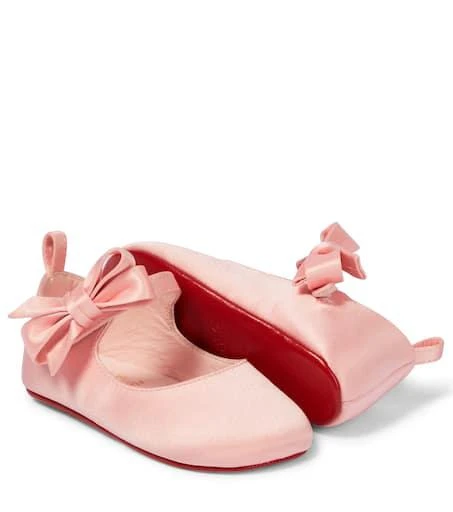 商品Christian Louboutin|Baby Lou Babe satin ballet flats,价格¥2705,第5张图片详细描述