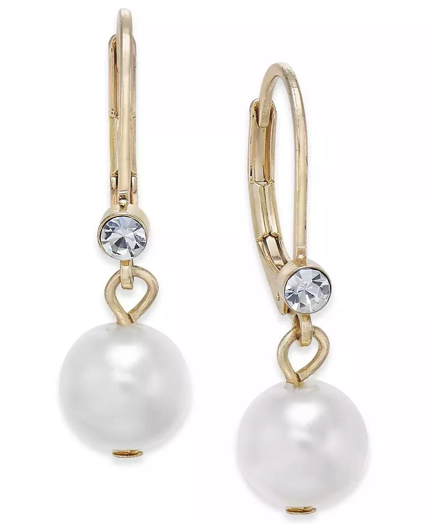 商品Charter Club|Pavé & Imitation Pearl Drop Earrings, Created for Macy's,价格¥150,第1张图片