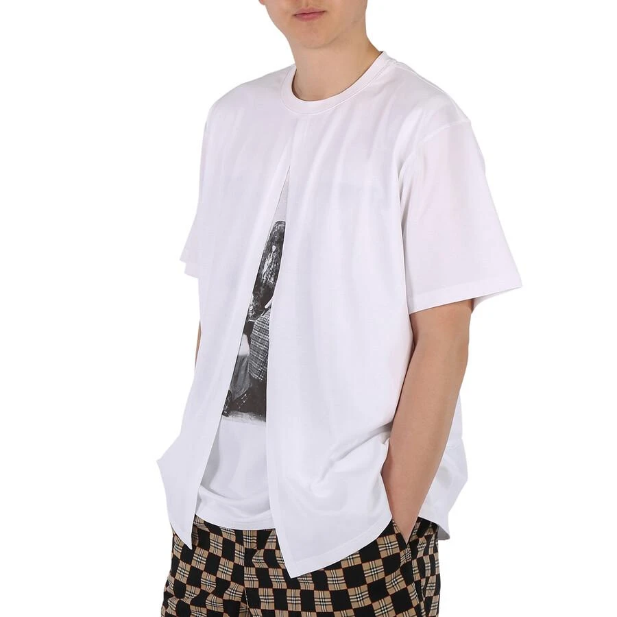 商品Burberry|Men's Optic White Victorian Portrait Print Cotton Oversized T-shirt,价格¥1110,第2张图片详细描述