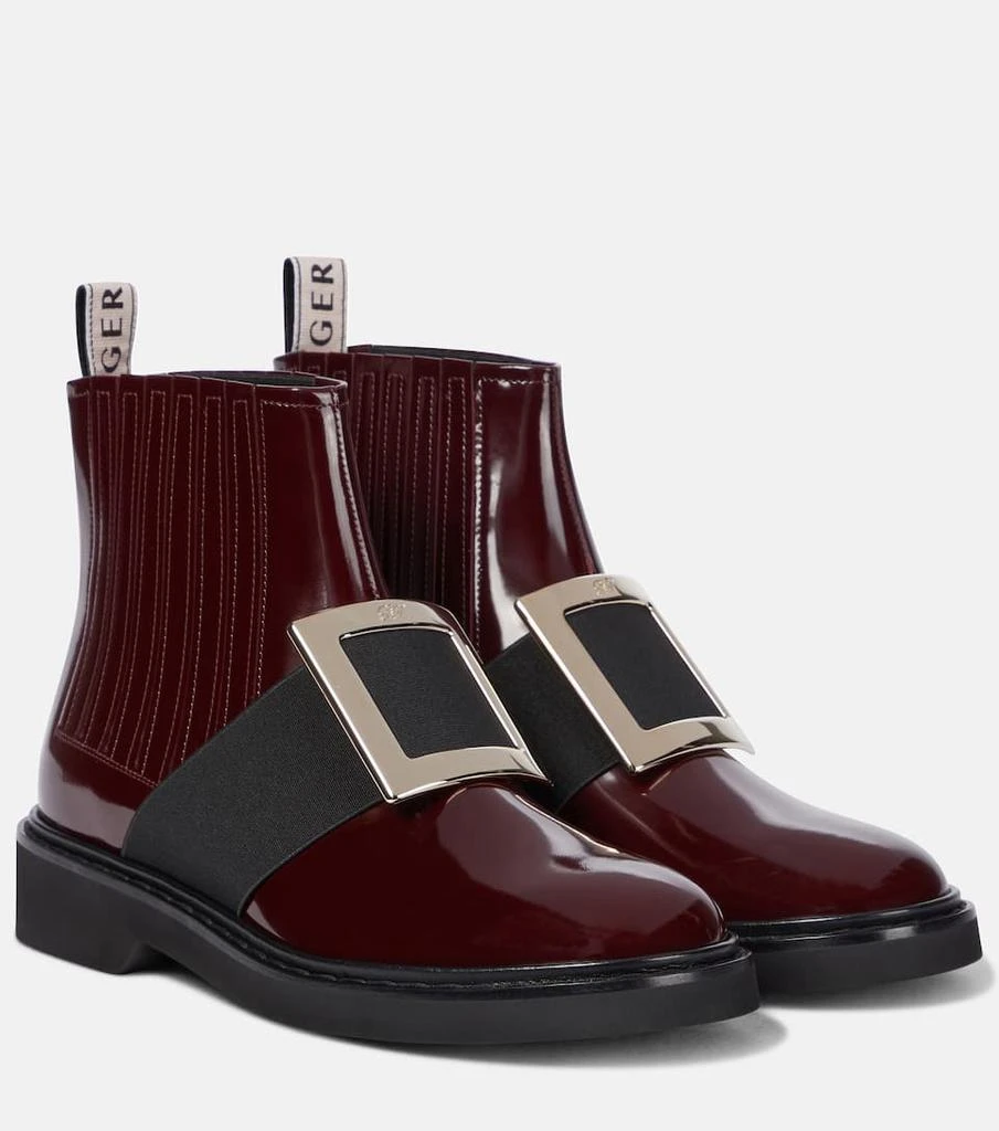 商品Roger Vivier|Viv' Rangers leather ankle boots,价格¥8538,第1张图片