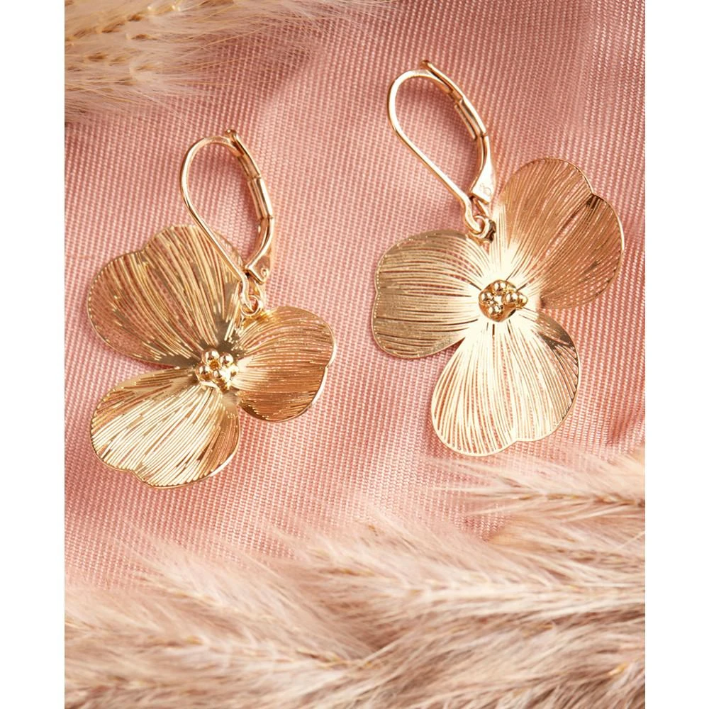 商品Lonna & Lilly|Gold-Tone Open Flower Leverback Drop Earrings,价格¥179,第3张图片详细描述