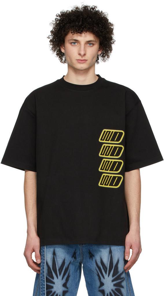 商品We11done|Black Cotton T-Shirt,价格¥2676,第1张图片