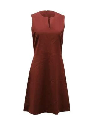 商品[二手商品] Theory|Theory Sleeveless Shift Dress In Burgundy Cotton Blend,价格¥515,第1张图片