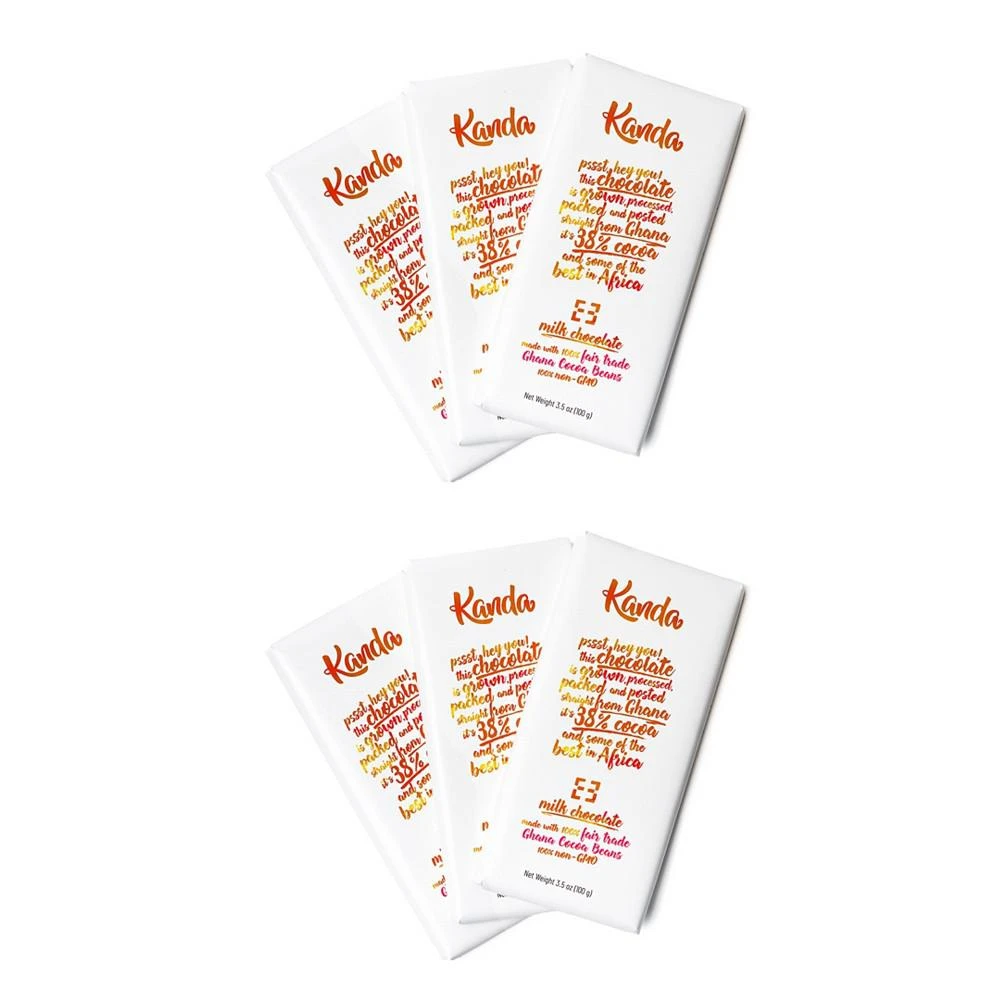 商品Kanda Chocolates|Extra Milk Chocolate Gift Boxes in African and Cocoa Prints Set, 6 Pieces,价格¥298,第2张图片详细描述