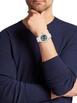 商品Versus Versace|42MM Stainless Steel & Silicone Strap Watch,价格¥671,第4张图片详细描述