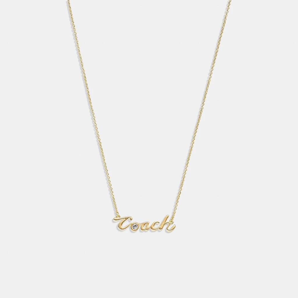 商品Coach|Logo Script Necklace,价格¥271,第1张图片详细描述