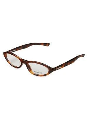 商品Balenciaga|53MM Oval Cat Eye Core Optical Glasses,价格¥567,第2张图片详细描述