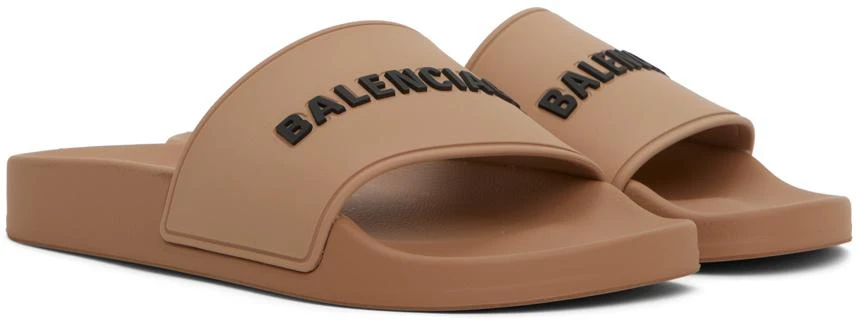 商品Balenciaga|Beige Pool Slides,价格¥2997,第4张图片详细描述