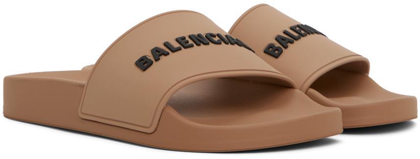 商品Balenciaga|Beige Pool Slides,价格¥2813,第6张图片详细描述