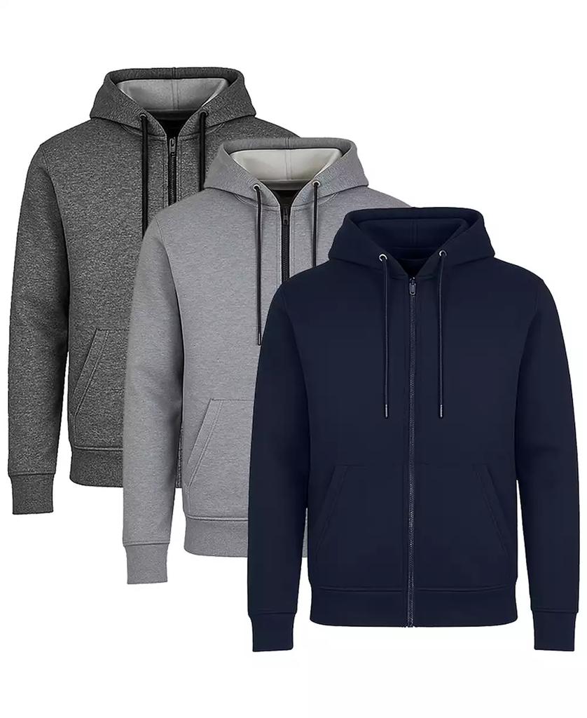 Men's Lined Full-Zip Hoodie, 3-Pack image 2