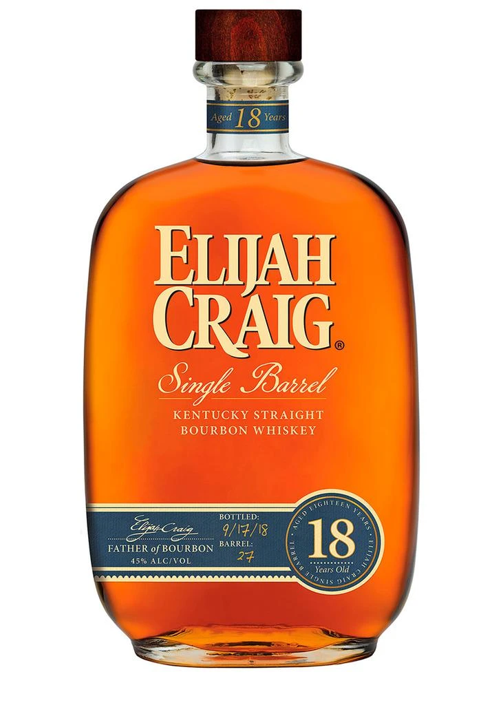 商品ELIJAH CRAIG|18 Year Old Single Barrel Kentucky Straight Bourbon Whiskey,价格¥2674,第1张图片