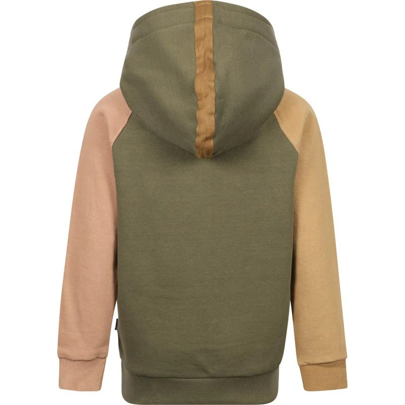 商品Munster|Color block logo hoodie in khaki green and beige,价格¥484,第2张图片详细描述