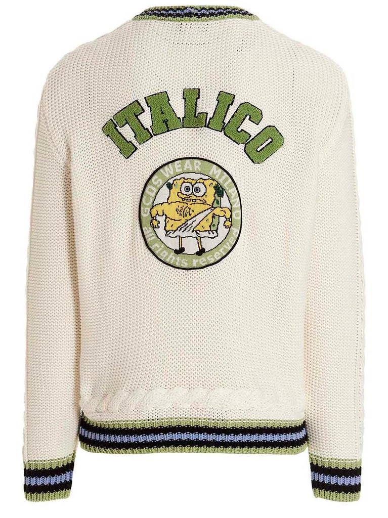 商品GCDS|GCDS Spongebob Italico Knitted Cardigan,价格¥2674,第2张图片详细描述