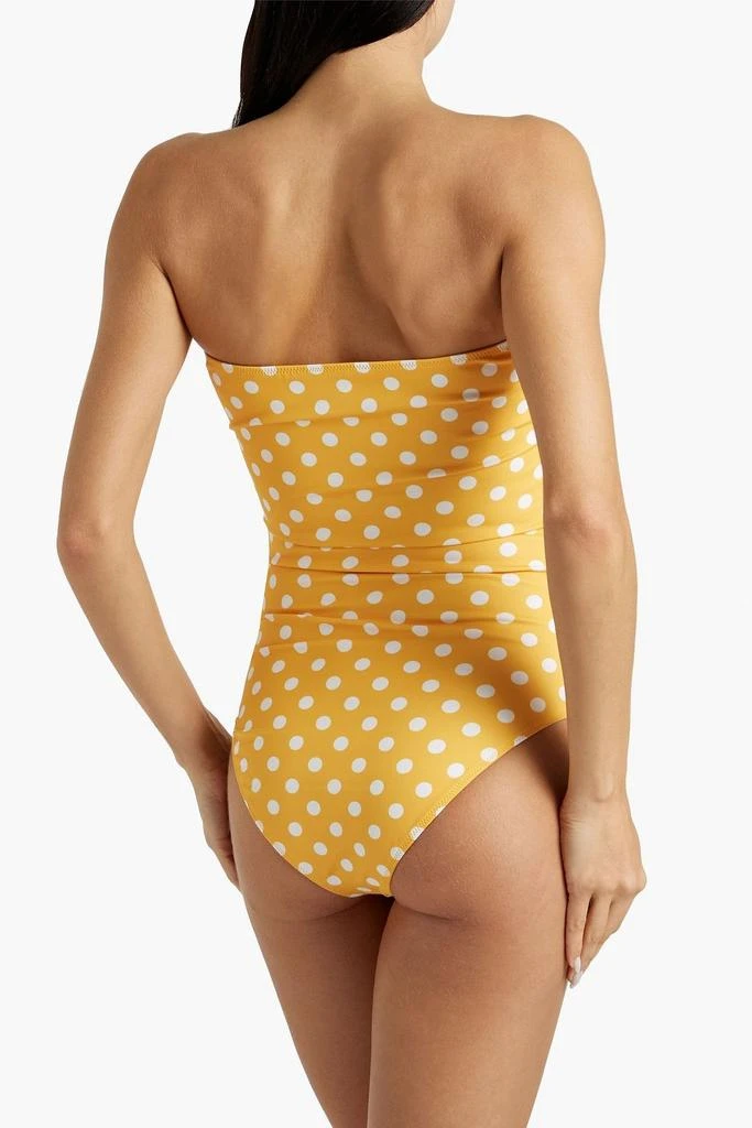 商品CAROLINE CONSTAS|Evanna bow-embellished polka-dot bandeau swimsuit,价格¥340,第3张图片详细描述