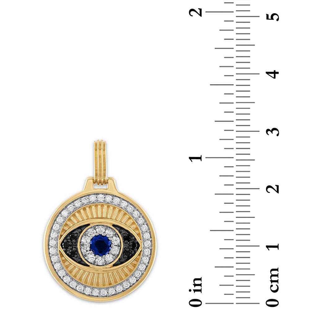 Cubic Zirconia Evil Eye Pendant in 14k Gold-Plated Sterling Silver, Created for Macy's商品第3张图片规格展示