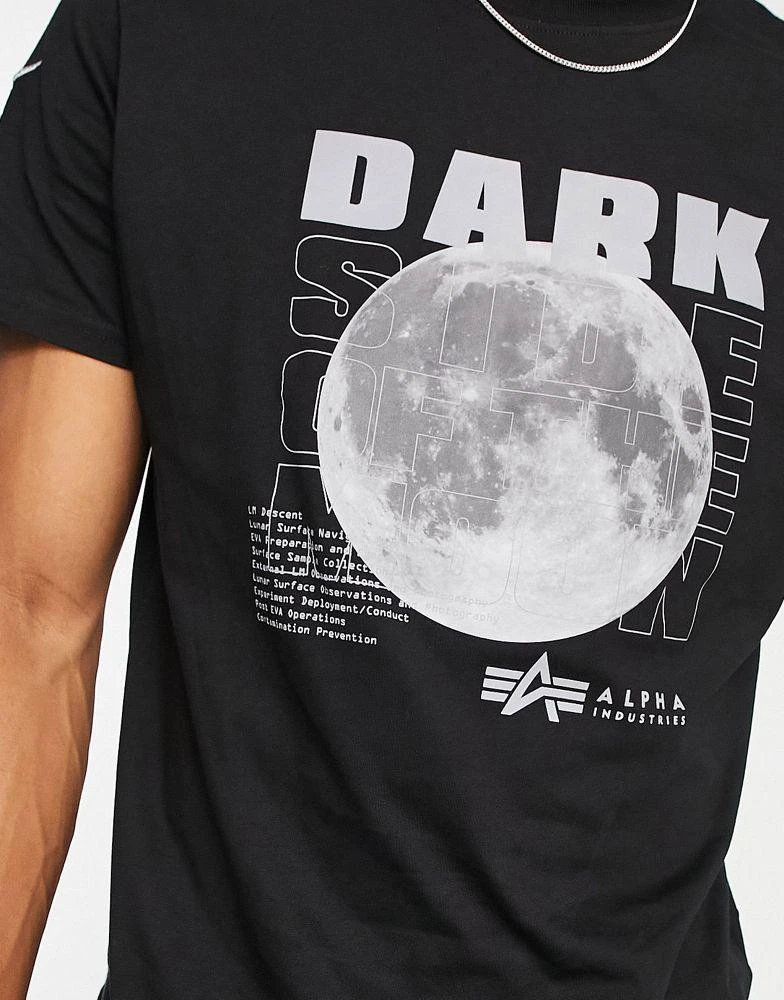 商品Alpha Industries|Alpha Industries reflective dark side print t-shirt in black,价格¥302,第3张图片详细描述