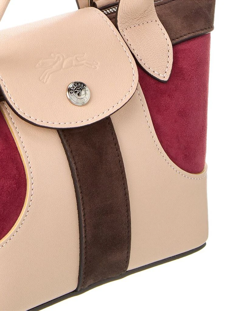 商品Longchamp|Longchamp Le Pliage Cuir XS Leather & Suede Short Handle Tote,价格¥3315,第3张图片详细描述