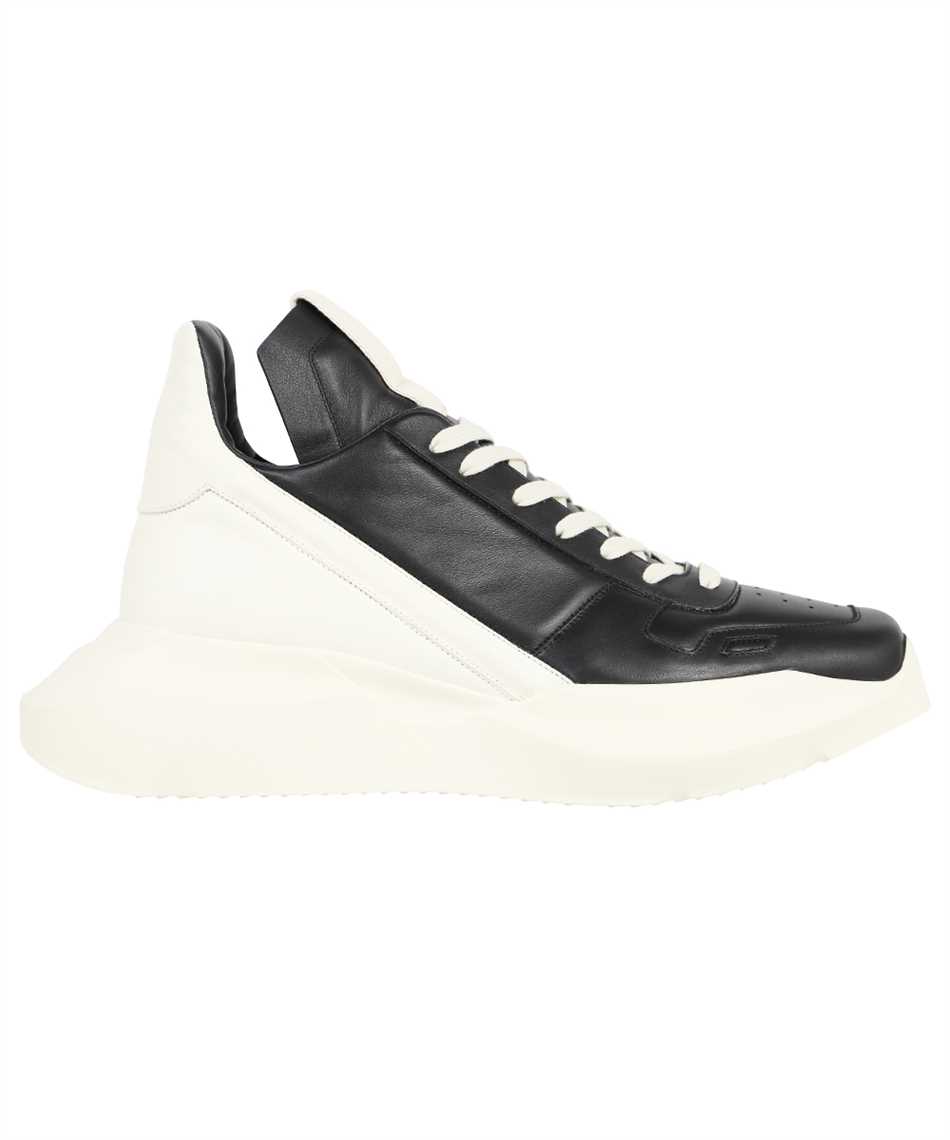 RICK OWENS 男士黑白拼色皮革休闲运动鞋 RU01B1814-LPO-9111商品第1张图片规格展示