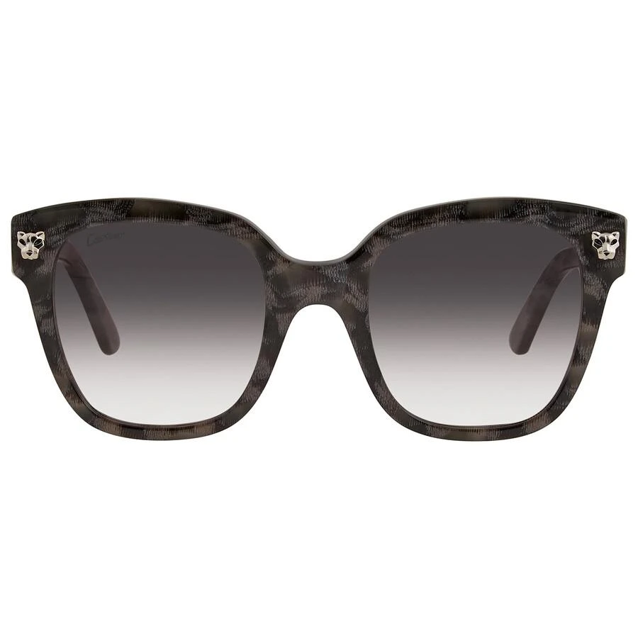 商品Cartier|Cartier Panthere de Cartier Grey Gradient Square Ladies Sunglasses CT0143S 004 51,价格¥3692,第2张图片详细描述