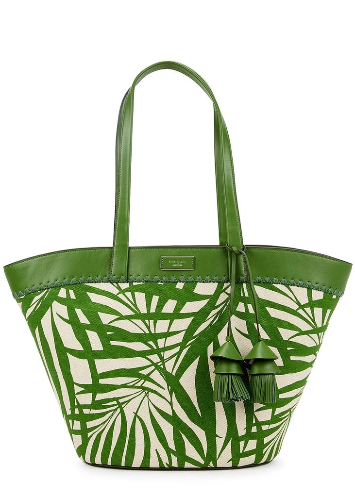 商品Kate Spade|The Pier green printed canvas tote,价格¥1505,第1张图片