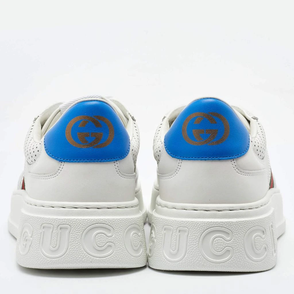 商品Gucci|Gucci White Leather Web Trainer Low Top Sneakers Size 45,价格¥4536,第5张图片详细描述