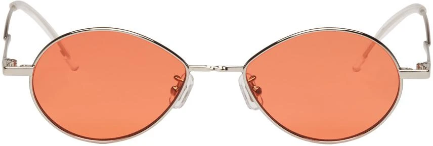 商品GENTLE MONSTER|Silver & Orange Cobalt Sunglasses,价格¥683,第1张图片