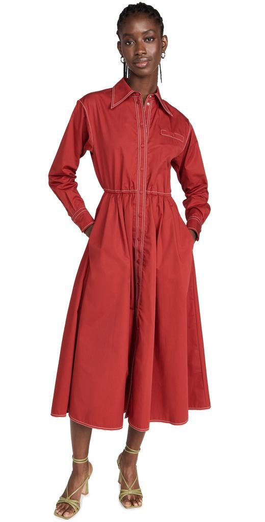 商品Tory Burch|Tory Burch Eleanor 棉府绸连衣裙,价格¥4322,第1张图片