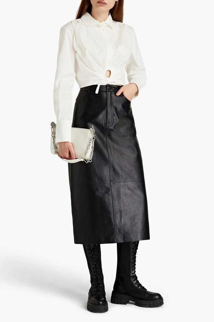 商品FRAME|Leather midi skirt,价格¥2398,第4张图片详细描述