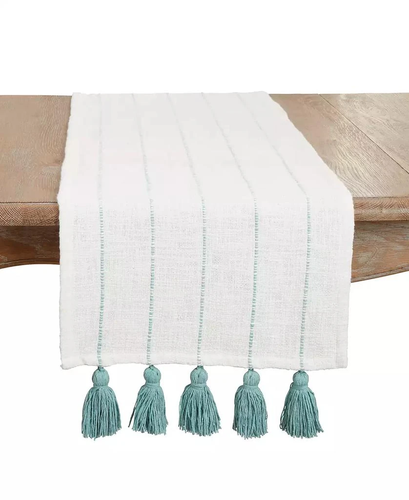 商品Saro Lifestyle|Tassel Fantasy Stripe Table Runner, 16"x72",价格¥302,第1张图片