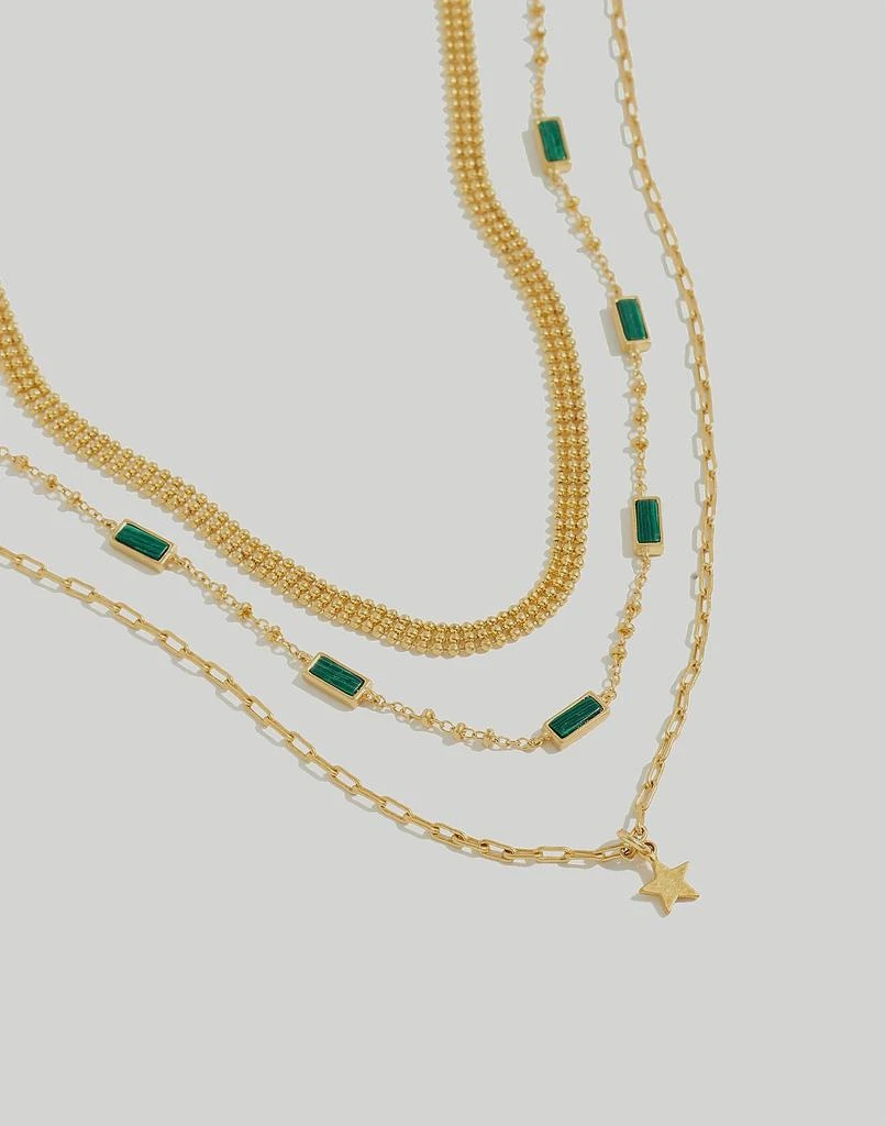 商品Madewell|Three-Piece Malachite Necklace Set,价格¥278,第1张图片
