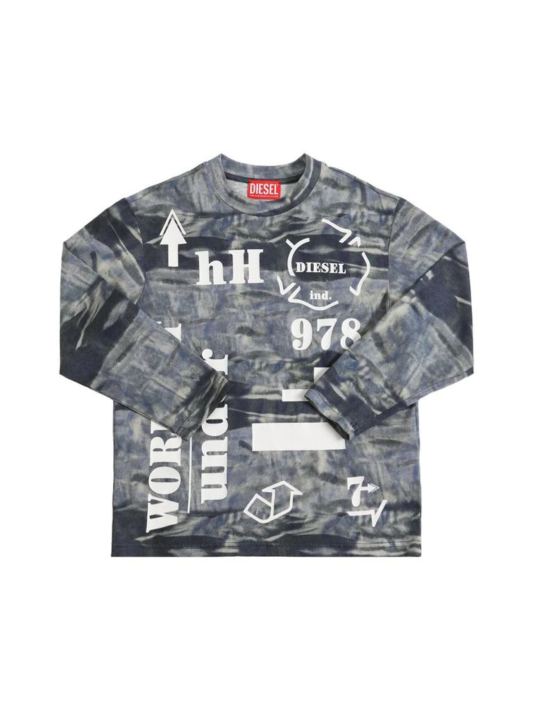 商品Diesel|Camouflage Cotton Long Sleeve T-shirt,价格¥184,第1张图片