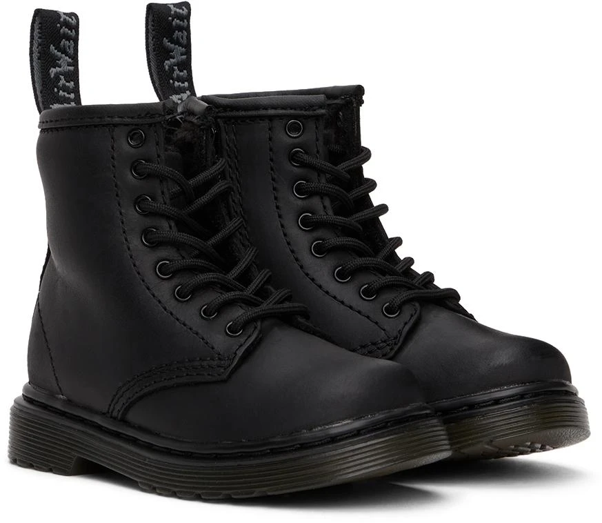 商品Dr. Martens|Baby Black Faux-Fur 1460 Big Kids Boots,价格¥597,第4张图片详细描述