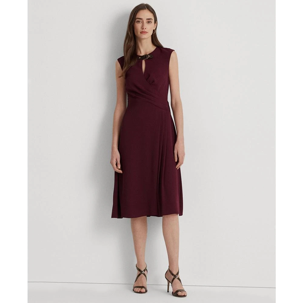 商品Ralph Lauren|Women's Buckle-Trim Georgette Cap-Sleeve Dress,价格¥356,第1张图片