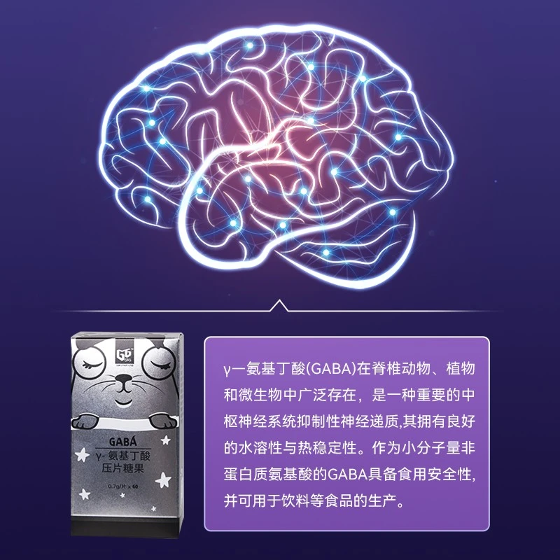 GT&G　GABA γ-氨基丁酸压片糖果60片/瓶（保质期至2024/1/19） 商品