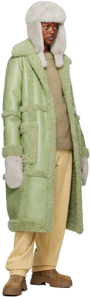 商品STAND STUDIO|绿色 Patrice 合成皮革大衣,价格¥3605,第4张图片详细描述