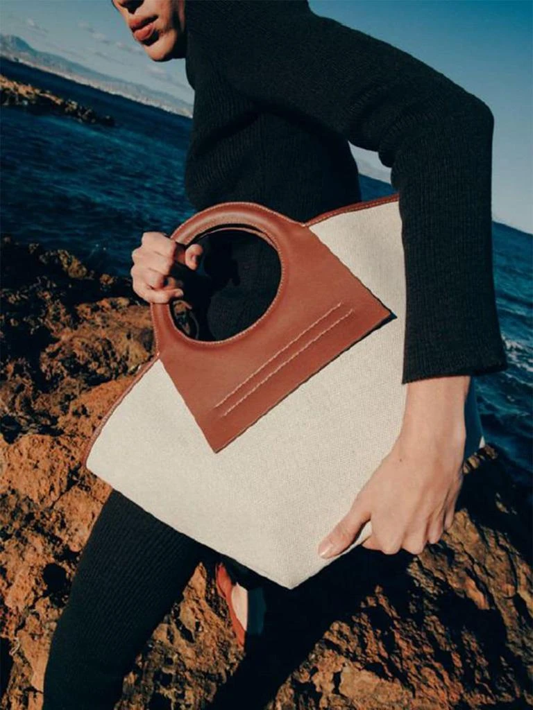 商品Hereu|Cala S Canvas & Leather Tote Bag,价格¥3297,第3张图片详细描述