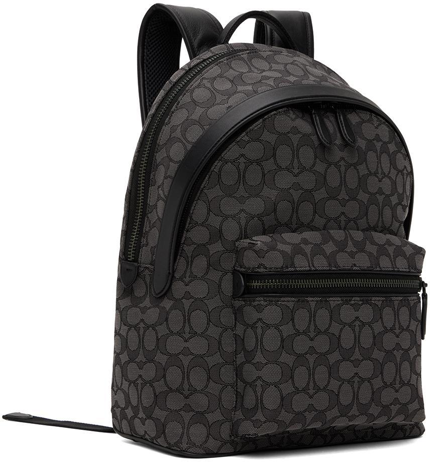商品Coach|Black & Gray Charter Backpack,价格¥3940,第4张图片详细描述