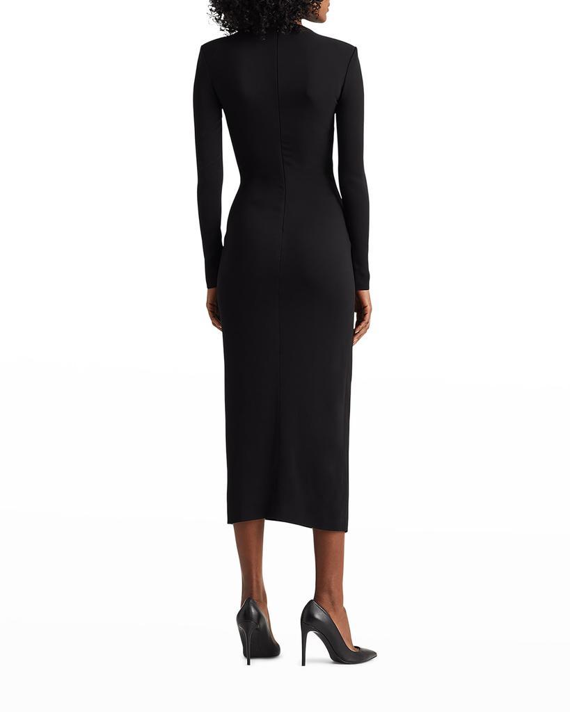 商品Ralph Lauren|Zinna Long-Sleeve Side-Slit Midi Dress,价格¥13897,第4张图片详细描述