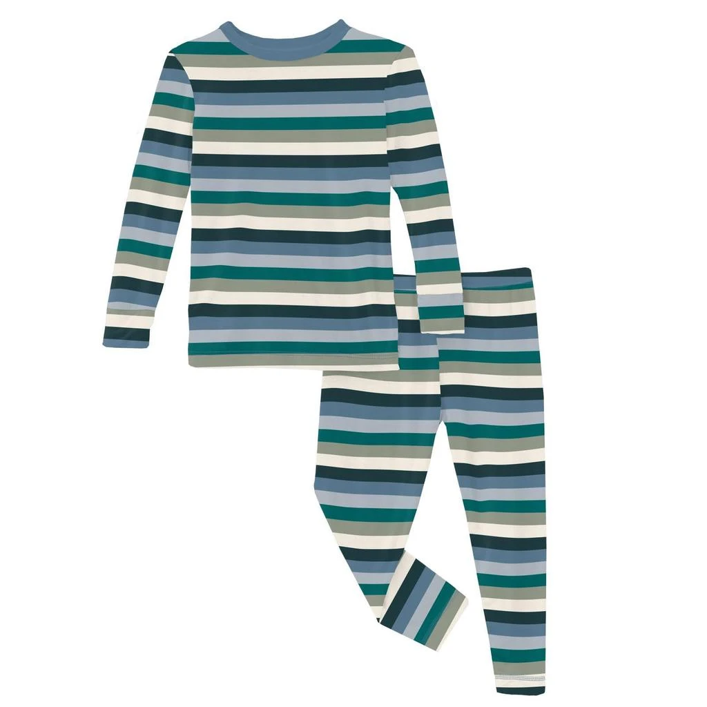 商品KicKee Pants|Long Sleeve Pajama Set (Toddler/Little Kids/Big Kids),价格¥289,第1张图片详细描述