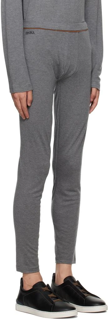 商品Zegna|Gray Embroidered Lounge Pants,价格¥855,第2张图片详细描述
