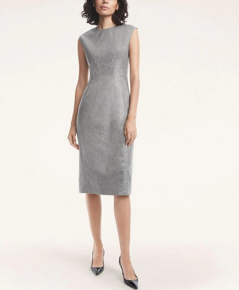 商品Brooks Brothers|Flannel Metallic Sheath Dress,价格¥1255,第2张图片详细描述