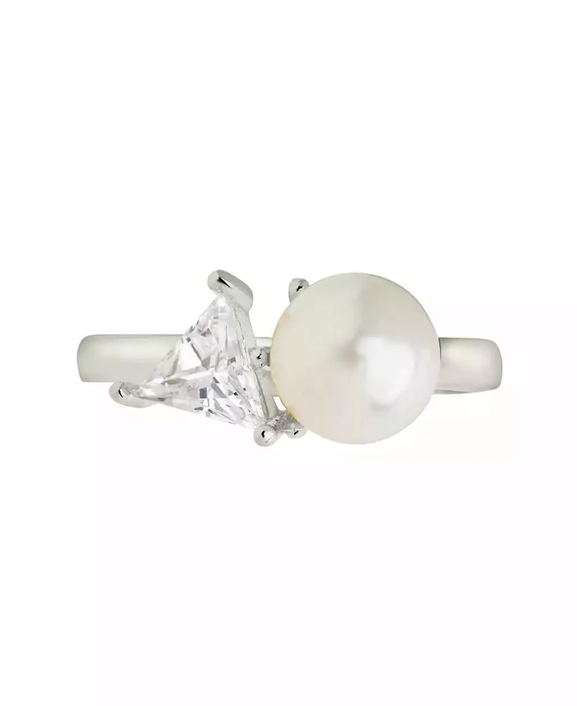 商品Sterling Forever|Cubic Zirconia and Imitation Pearls Dara Ring,价格¥192,第2张图片详细描述