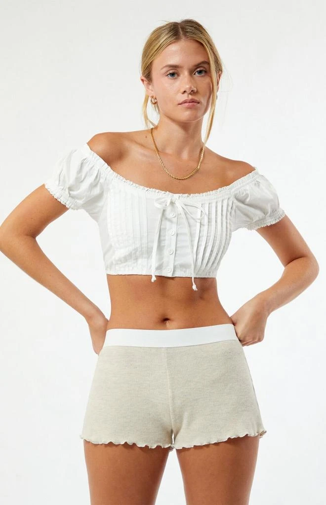 商品LA Hearts|Brushed Waffle Knit Micro Shorts,价格¥168,第1张图片