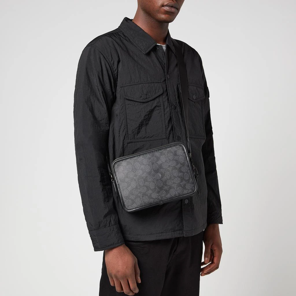 商品Coach|Coach Men's Charter Signature Coated Canvas Crossbody 24 Bag - Ji/Charcoal,价格¥3491,第2张图片详细描述