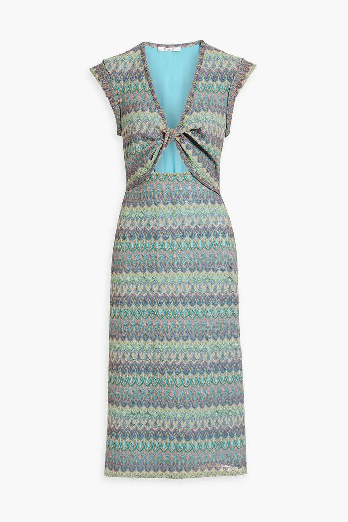 商品Derek Lam|Cutout twist-front crochet-knit midi dress,价格¥1651,第1张图片