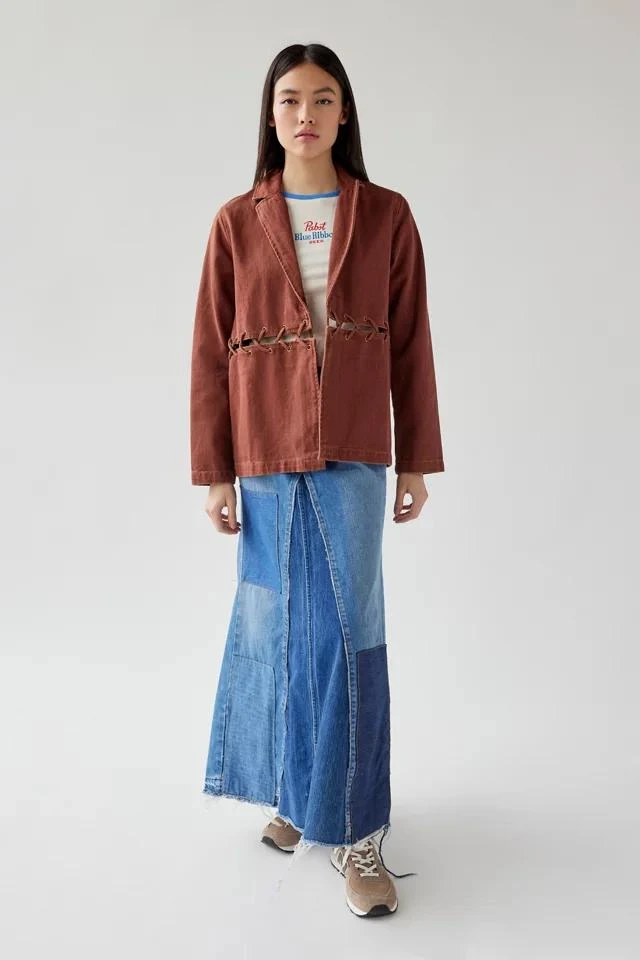 商品Urban Renewal|Urban Renewal Remade Pieced Denim Maxi Skirt,价格¥228,第1张图片