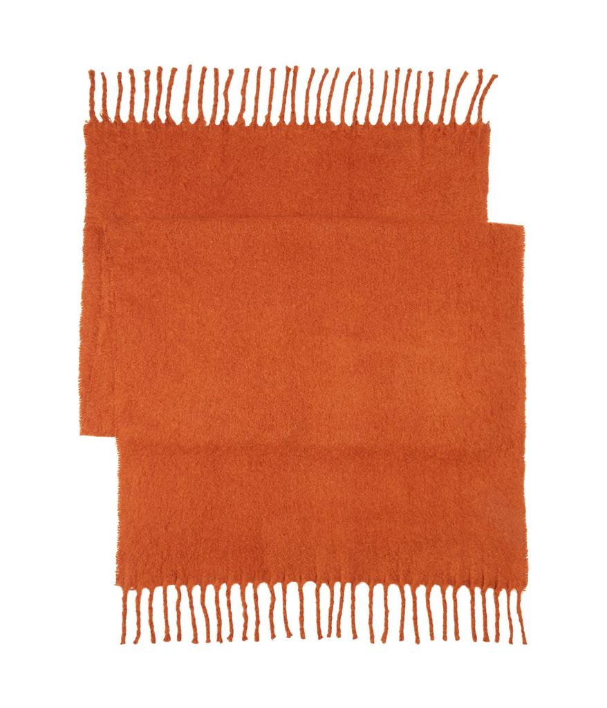 Textured Solid with Contrasting Fringe Scarf商品第1张图片规格展示