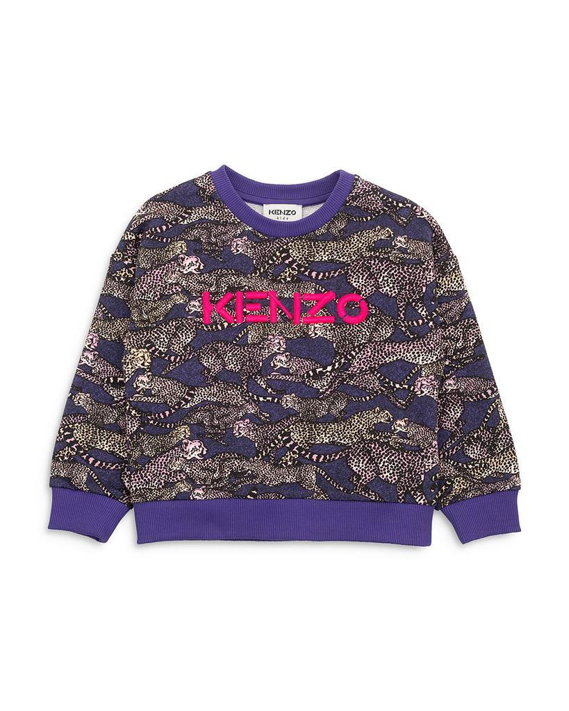 商品Kenzo|Girls' Printed Cheetah Sweatshirt - Little Kid, Big Kid,价格¥1183,第1张图片