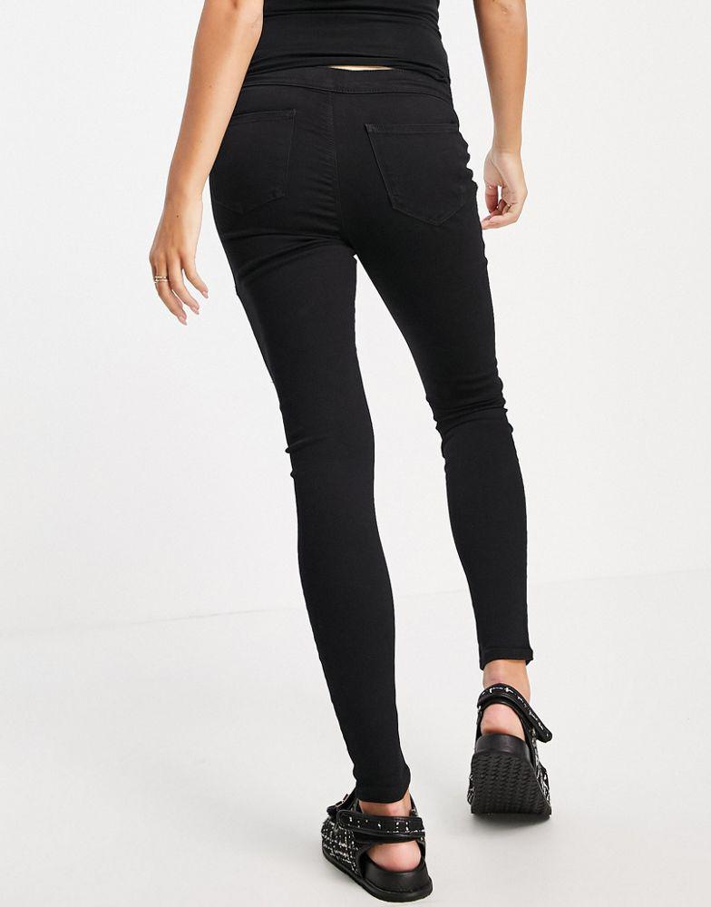 商品Topshop|Topshop Maternity under bump black Joni skinny jeans,价格¥288,第4张图片详细描述